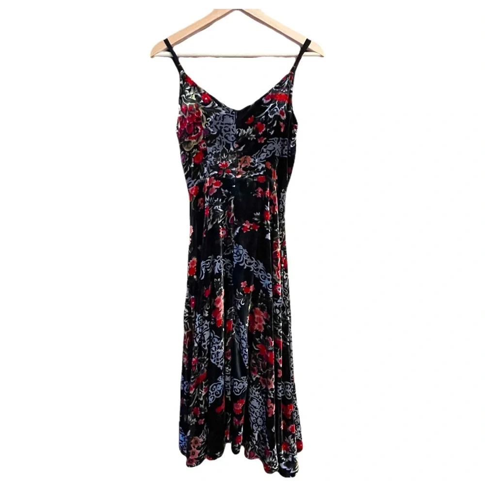 🆕 NWT Perfection - Anthro eri + ali Velvet Kora Floral Burnout - Picture 5 of 11